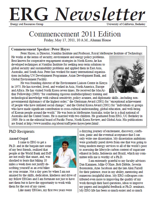 ERG Newsletter 2011 (thumbnail)