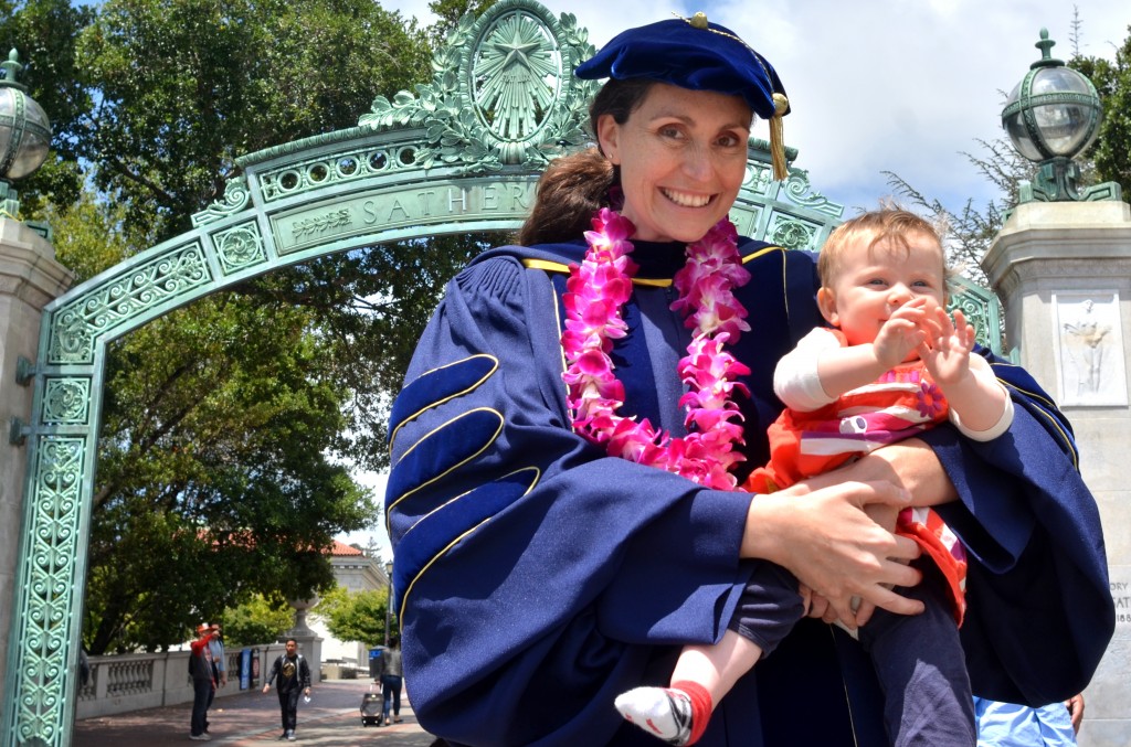 Zoe Chafe with baby graduation 2015